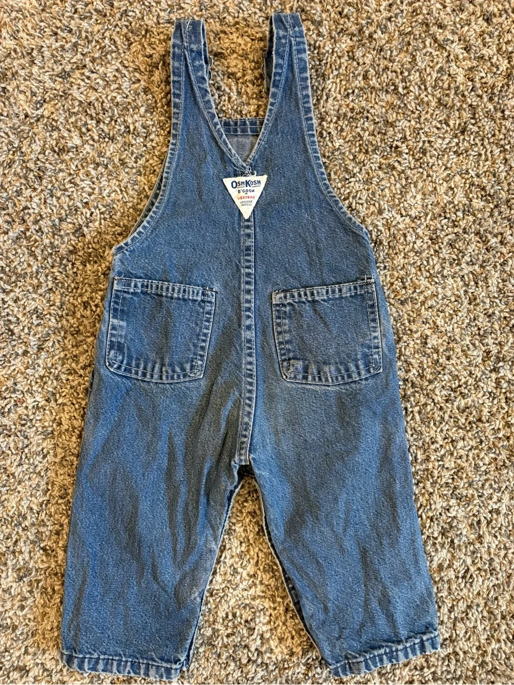 Oshkosh B’Gosh 18 Month Classic Denim Overalls 100% Cotton